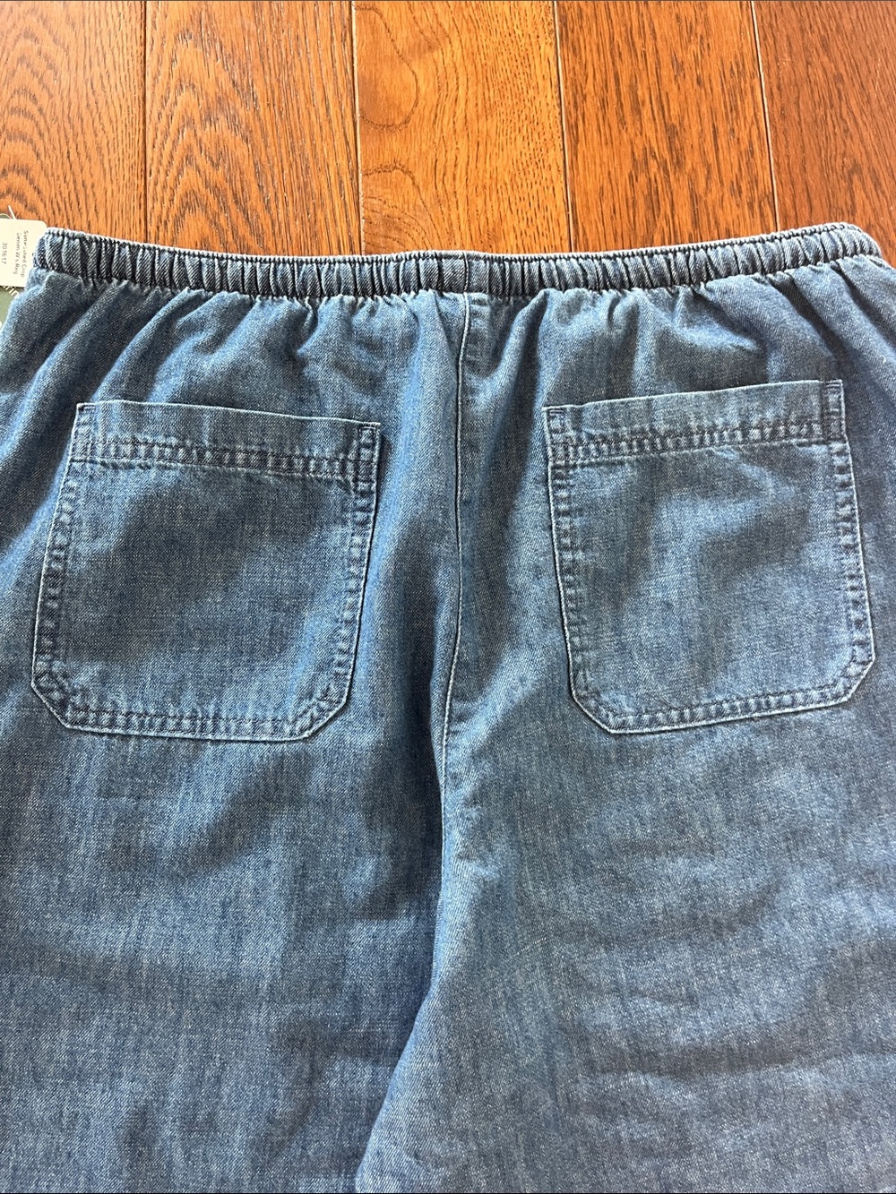 L.L. Bean Wide Leg Denim Pants in Light Blue - Picture 3 of 5